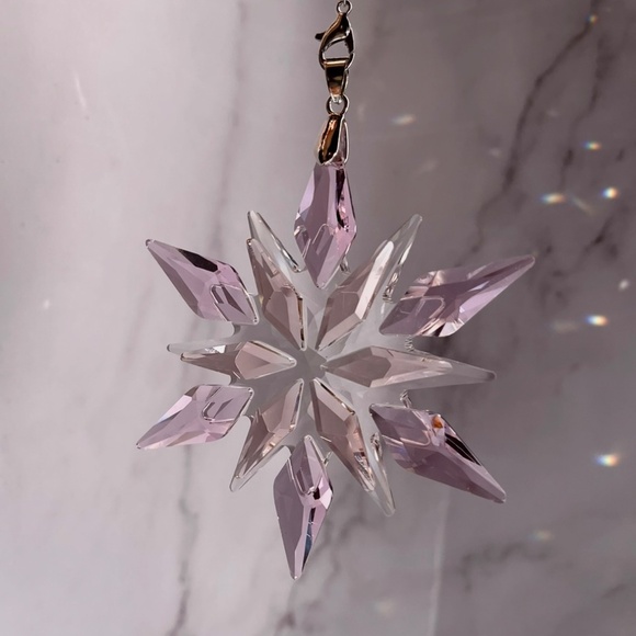 Crystal Snowflake Sun Catcher Christmas Tree Decor Czech Bohemia Crystal Gift - Picture 5 of 15